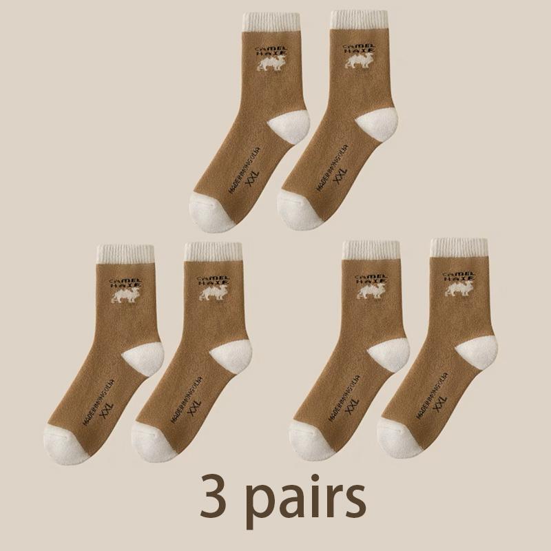 Dicke, warme Herren-Crew-Socken, verdickte warme Kamel-Frottee-Socken one size (36-44) von Joom DACH