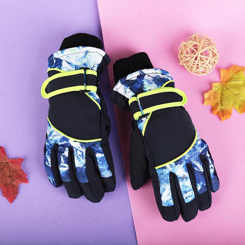 Dicke, wasserdichte, winddichte, rutschfeste, warme Winter-Ski- und Schneehandschuhe für Kinder von 4–17 Jahren. 4-7 years old dunkelblaue von Joom DACH