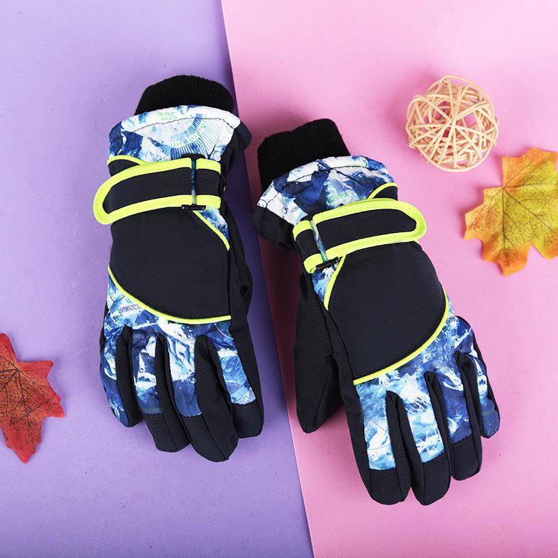 Dicke, wasserdichte, winddichte, rutschfeste, warme Winter-Ski- und Schneehandschuhe für Kinder von 4–17 Jahren. 4-7 years old dunkelblaue von Joom DACH