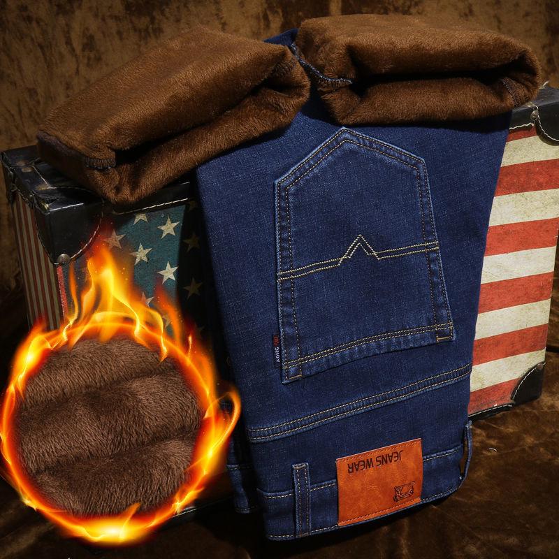 Dicke Jeans aus Samt für Herren in Übergröße – warm, lässig, locker, gerade Passform Size 29 (2.2 ft) von Joom DACH