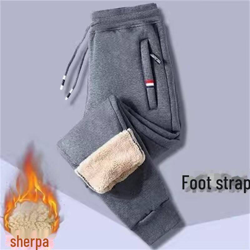 Dicke Plüsch-Jogginghose aus Lammfell für Herren – Warme, locker sitzende, große Freizeit-Sporthose für Herbst und Winter 3XL von Joom DACH