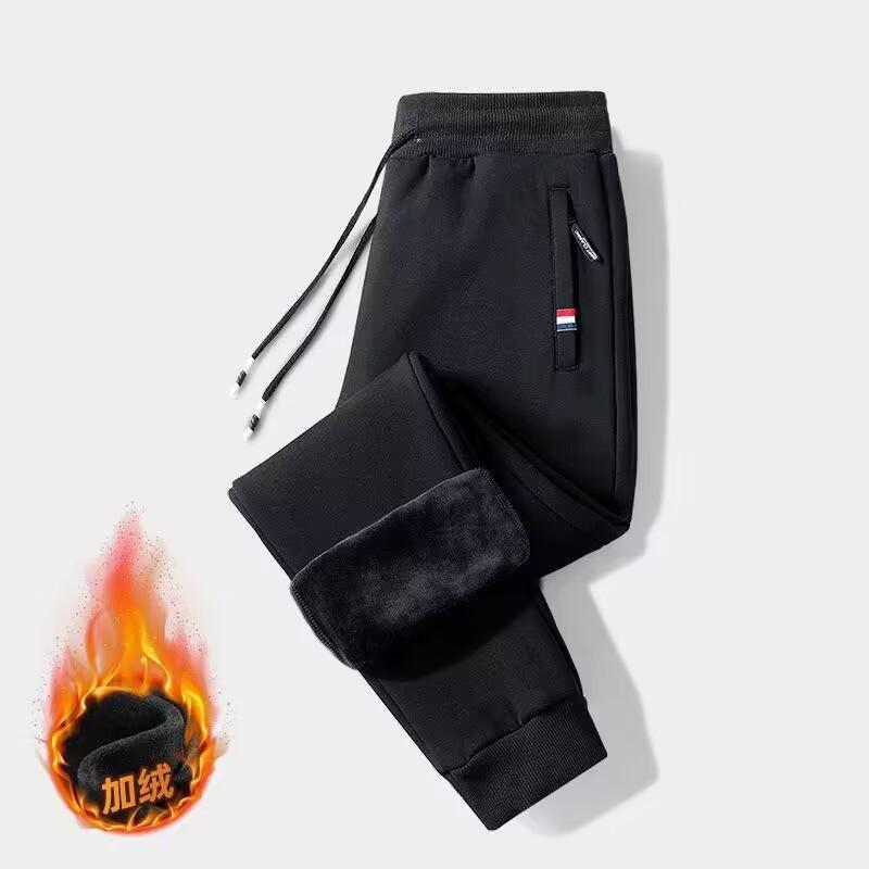 Dicke Plüsch-Jogginghose aus Lammfell für Herren – Warme, locker sitzende, große Freizeit-Sporthose für Herbst und Winter 5XL von Joom DACH