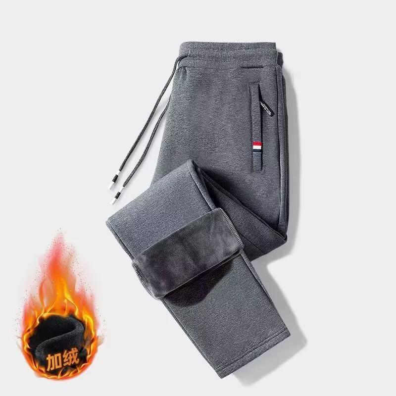 Dicke Plüsch-Jogginghose aus Lammfell für Herren – Warme, locker sitzende, große Freizeit-Sporthose für Herbst und Winter 5XL von Joom DACH