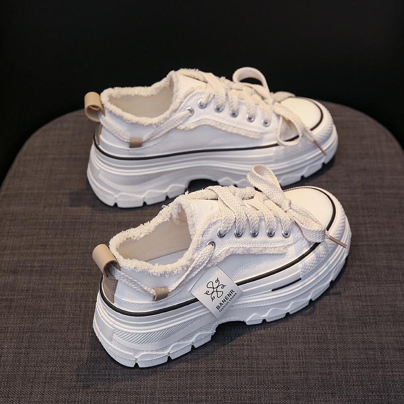 Dicke Untere Retro Neue Ins Koreanischen Stil Weiße Schuhe frauen Modische Alle-Passenden Casual Turnschuhe Frauen 35 weiß von Joom DACH