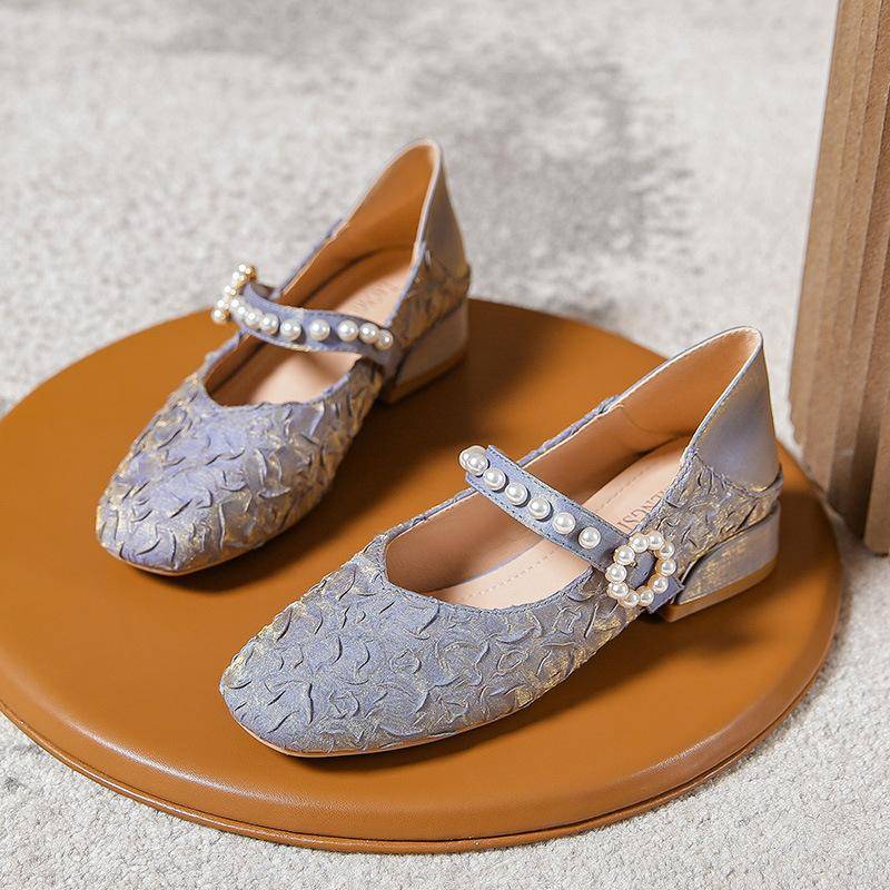 Dicken absätzen einzelne schuhe frauen frühjahr neue hochhackigen schuhe frühling stil abend stil sanfte hochzeit schuhe 41 blau von Joom DACH