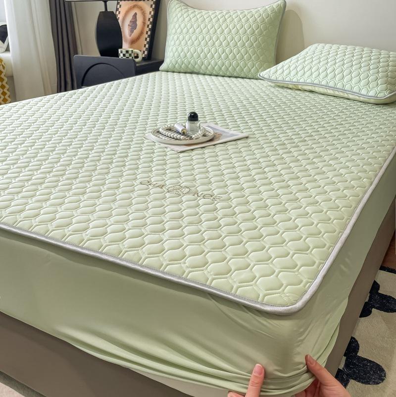 Dicker Matratzenbezug, einfarbig, gesteppt, flauschiges Bettlaken, Queen-/King-Size-Spannbettlaken für den Winter (Kissenbezug Benötigen Sie Bestellung) 90x200cm 1pc von Joom DACH