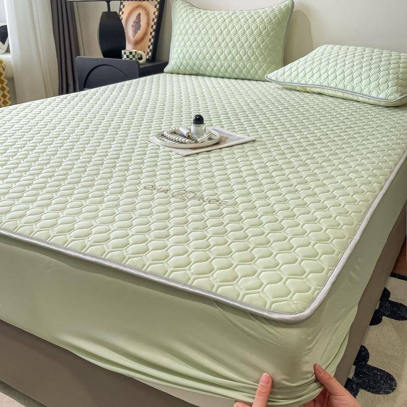 Dicker Matratzenbezug, einfarbig, gesteppt, flauschiges Bettlaken, Queen-/King-Size-Spannbettlaken für den Winter (Kissenbezug Benötigen Sie Bestellung) 90x200cm 1pc von Joom DACH