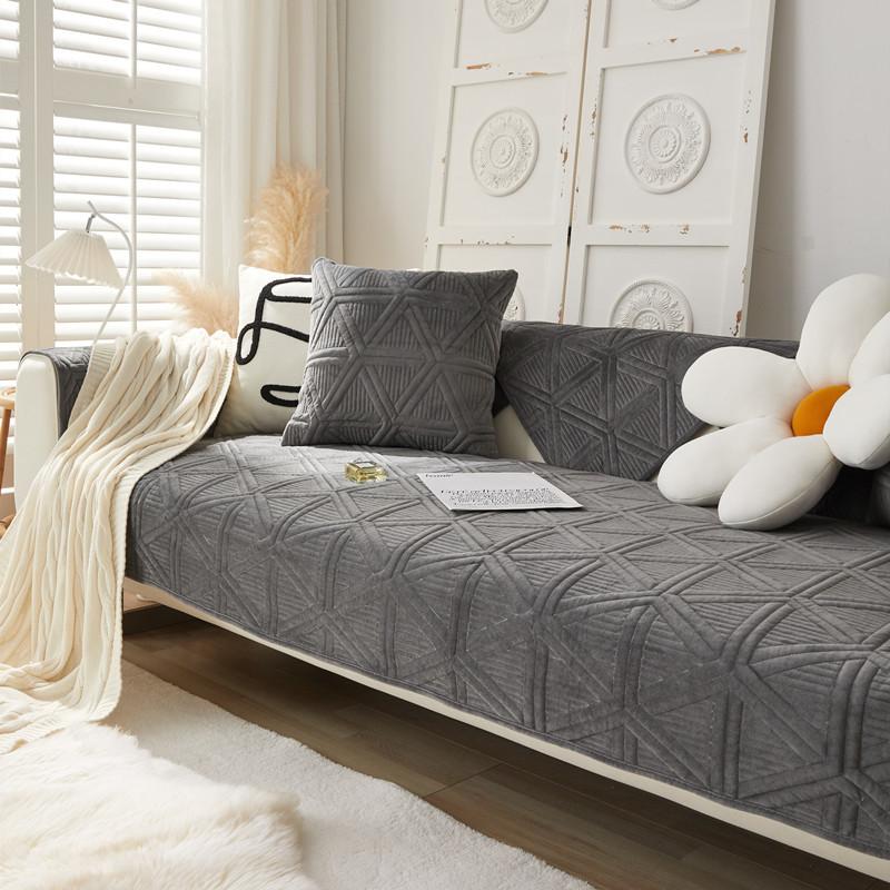 Dicker Plüsch Chaiselongue Sofabezug Haustiere Kindermatte Sofa Handtuch Sofaschutz Schonbezüge Abnehmbare Couchdecke Housse De Canape 70x70cm 1pcs von Joom DACH