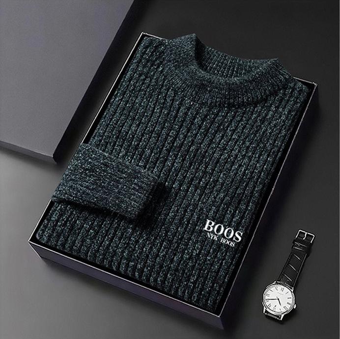 Dicker Strickpullover für Herbst und Winter, halber Rollkragenpullover aus Chenille-Nerzimitat, warmer Stretchpullover für Herren 3XL/125/185 von Joom DACH