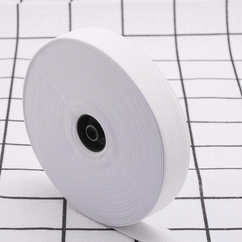 Dickes, breites, flaches Gummiband – doppellagig, hohe Elastizität in Schwarz und Weiß von Joom DACH