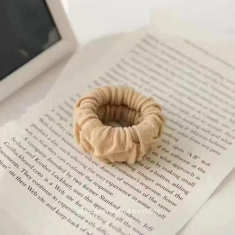 Dickes, hochelastisches, nahtloses Haargummi für Pferdeschwänze für Damen – strapazierfähiges Stirnband für Herbst/Winter beige von Joom DACH