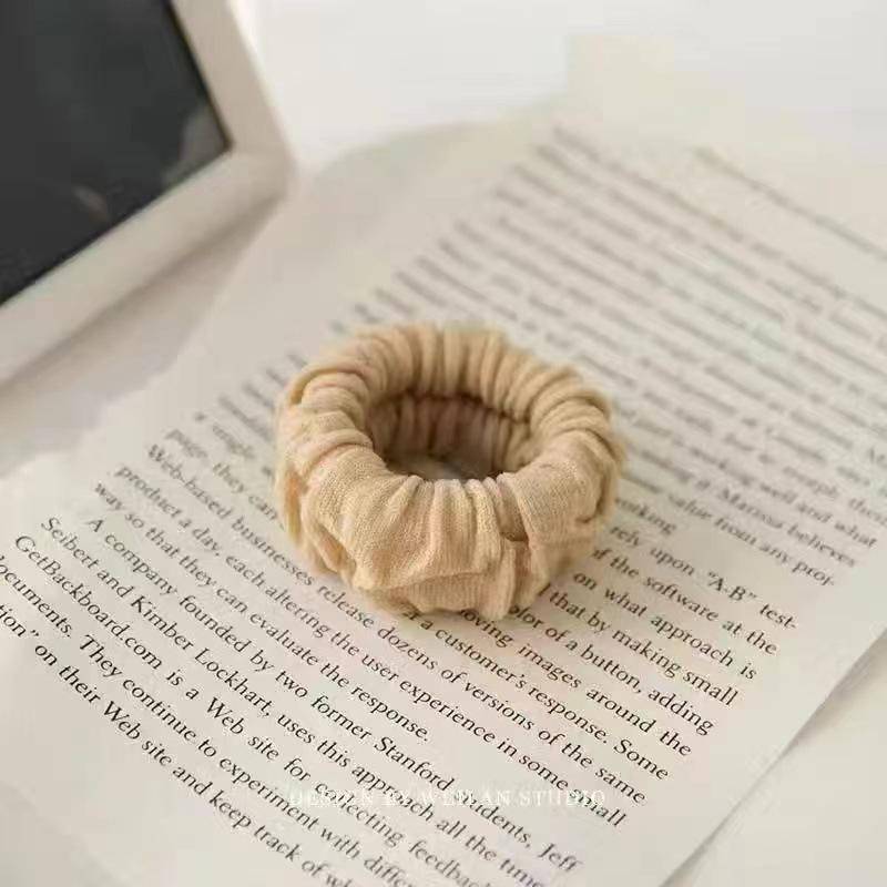 Dickes, hochelastisches, nahtloses Haargummi für Pferdeschwänze für Damen – strapazierfähiges Stirnband für Herbst/Winter beige von Joom DACH