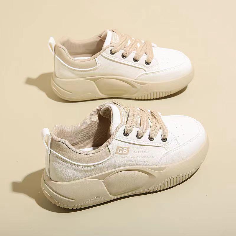 Dicksohlige Weichsohlen Weiße Schuhe für Damen Frühling und Herbst Neue Vielseitige Sneaker Dad Shoes Lässige Sportschuhe 40 von Joom DACH