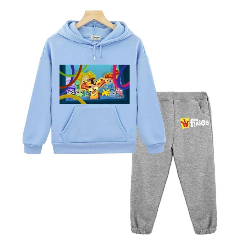 Die Fixies Kapuzensets Fleece-Sweatshirt Kinderkleidung Mädchen Herbstpullover y2k Jacke Anime Hoodie-Sets für Jungen Kinderanzug 130 von Joom DACH