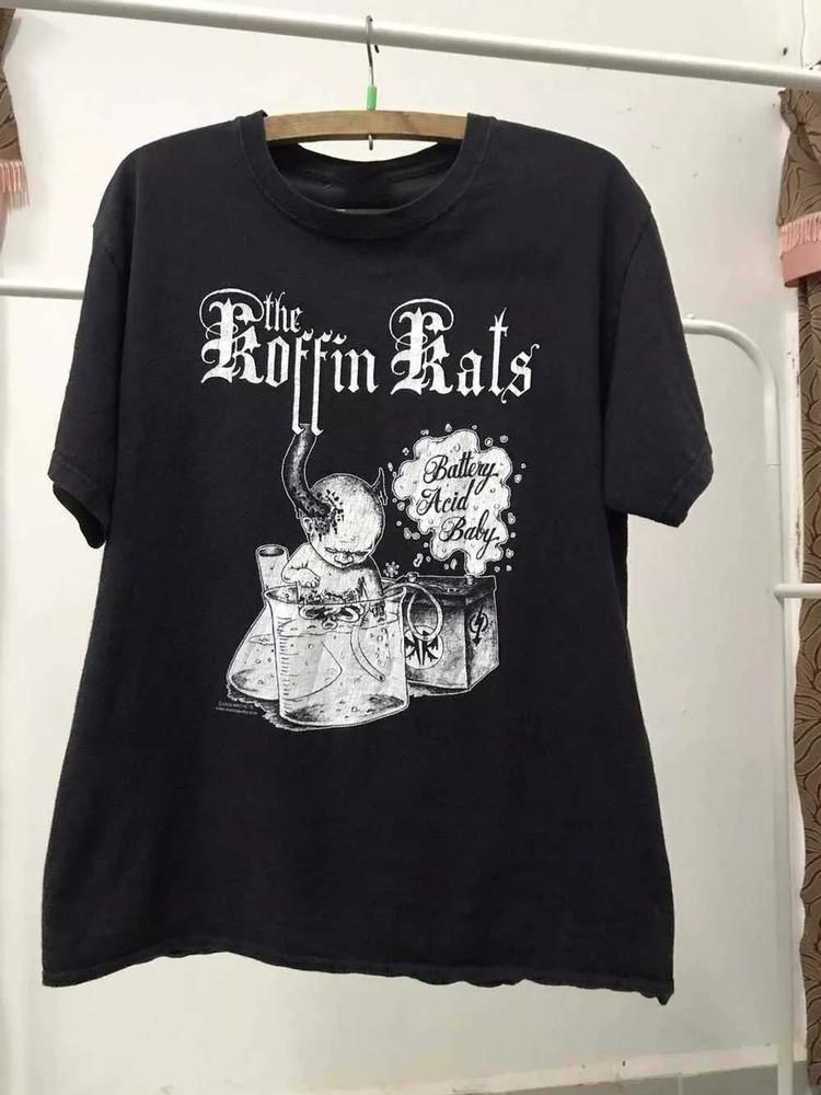 Die Koffin Kats Band  ACID BABY  Schwarzes T-Shirt Größe S-4XL 4XL von Joom DACH