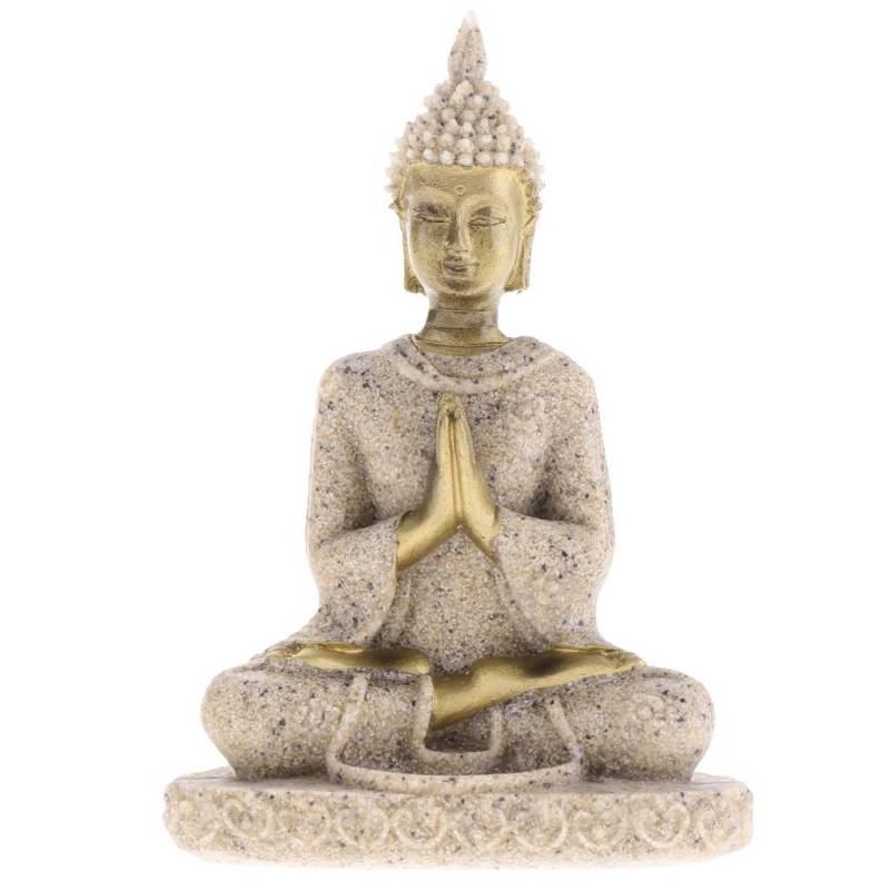 Die Sandstein-Meditations-Buddha-Statue-Skulptur, handgeschnitzte Figur Size A von Joom DACH