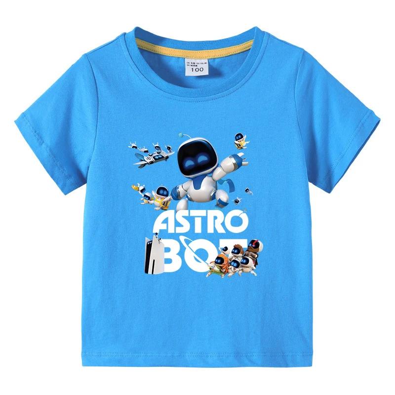 Die Sommer Astro Bot T-Shirts für Kinder Niedliche Cartoon T-Shirts Jungen Casuals Kurze Ärmel Mode Kinderbekleidung Kurzarm 120 von Joom DACH
