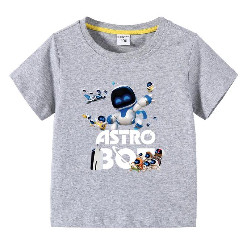 Die Sommer Astro Bot T-Shirts für Kinder Niedliche Cartoon T-Shirts Jungen Casuals Kurze Ärmel Mode Kinderbekleidung Kurzarm 140 von Joom DACH