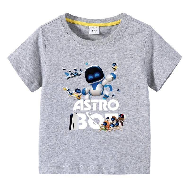 Die Sommer Astro Bot T-Shirts für Kinder Niedliche Cartoon T-Shirts Jungen Casuals Kurze Ärmel Mode Kinderbekleidung Kurzarm 140 von Joom DACH