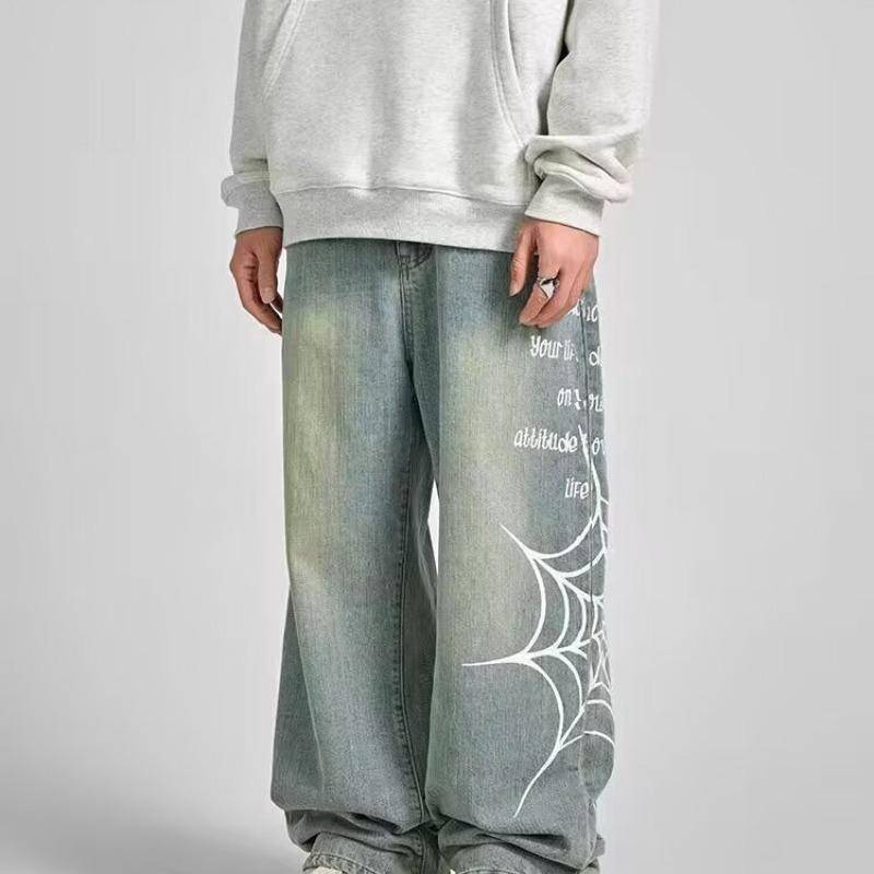 Die gleiche personalisierte bedruckte amerikanische Jeans Straight Wide-leg Freizeithose Herren 3XL von Joom DACH