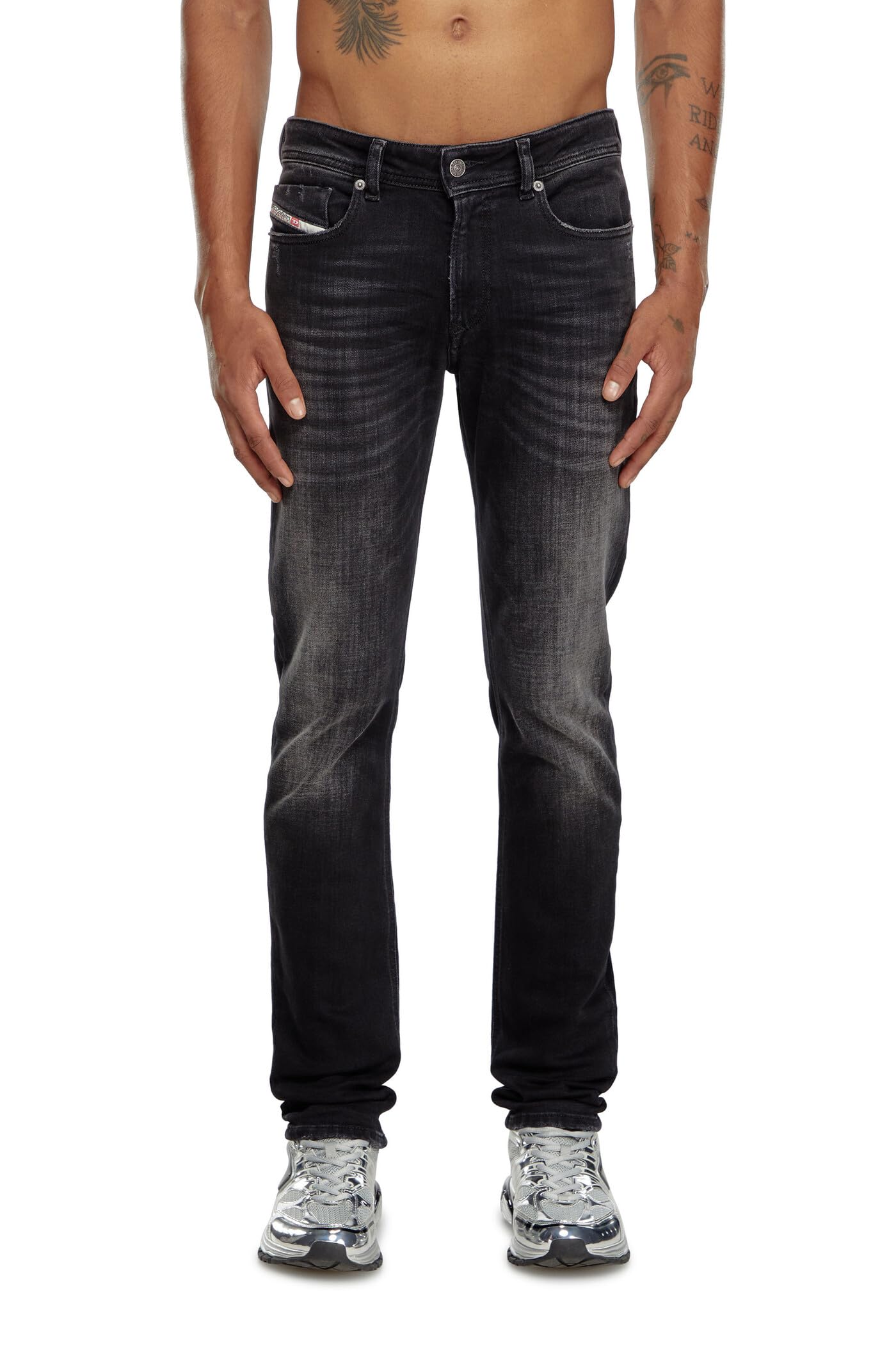 Diesel Herren 1979 SLEENKER L.32 Denim Skinny Jeans, Größe 34, Schwarz, Größe 02, A0359409K11 von Joom DACH
