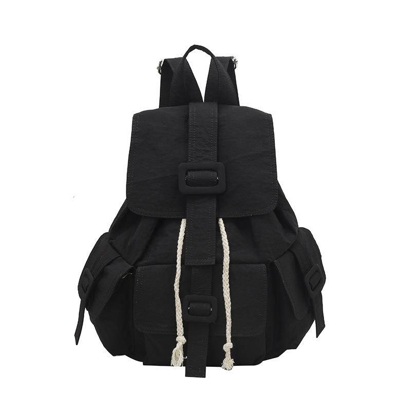 Dieser Rucksack ist ein leichter Schulranzen für Schüler, ein großvolumiger, schlichter und lässiger Pendlerrucksack für Männer und Frauen. schwarz von Joom DACH