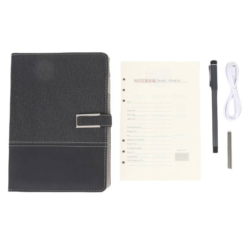 Digitales Smart Pen-Notizbuch-Set, Echtzeit-Digitalisierungssynchronisierung, Konvertierung in Text, Bluetooth-Notizbuch schwarz von Joom DACH