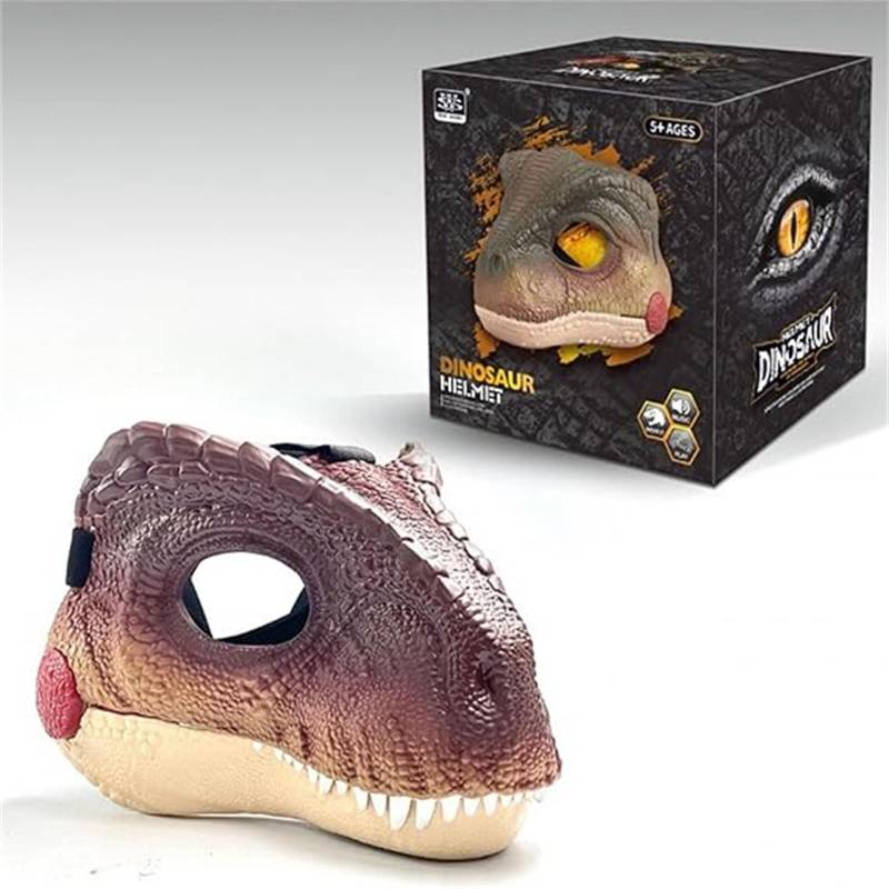 Dino-Maske mit beweglichem Kiefer, lustige Dinosaurier-Maske aus Hartplastik mit Dinosaurier-Halloween-Maske, Dinosaurierkopf-Gesichtsmaske mit beweglichem Mund, Party-Cosplay-Requisiten One Size von Joom DACH