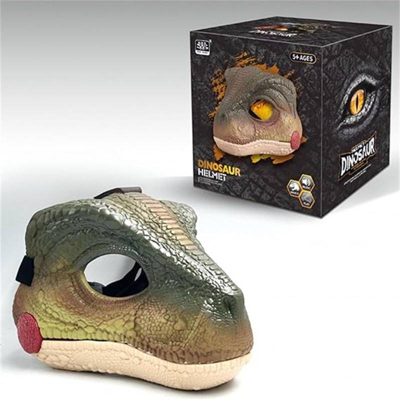 Dino-Maske mit beweglichem Kiefer, lustige Dinosaurier-Maske aus Hartplastik mit Dinosaurier-Halloween-Maske, Dinosaurierkopf-Gesichtsmaske mit beweglichem Mund, Party-Cosplay-Requisiten One Size von Joom DACH