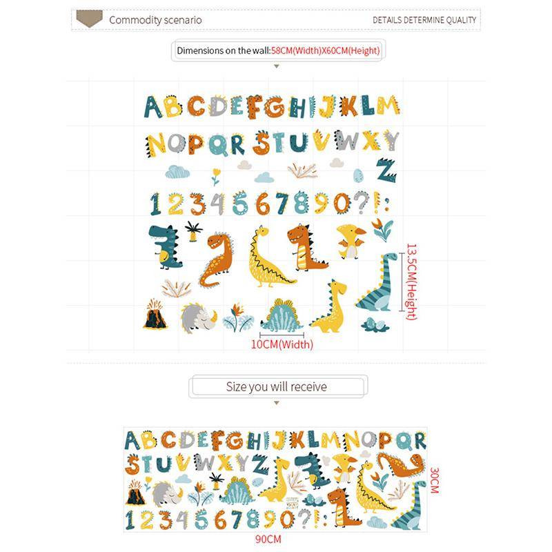 Dinosaurier Alphabet Cartoon Wandaufkleber Home Wohnzimmer Dekor Vinyl Wandtattoo 1PCS Dinosaurier Alphabet Cartoon Wandaufkleber Home Wohnzimmer Dekor Vinyl Wandtattoo 1PCS von Joom DACH