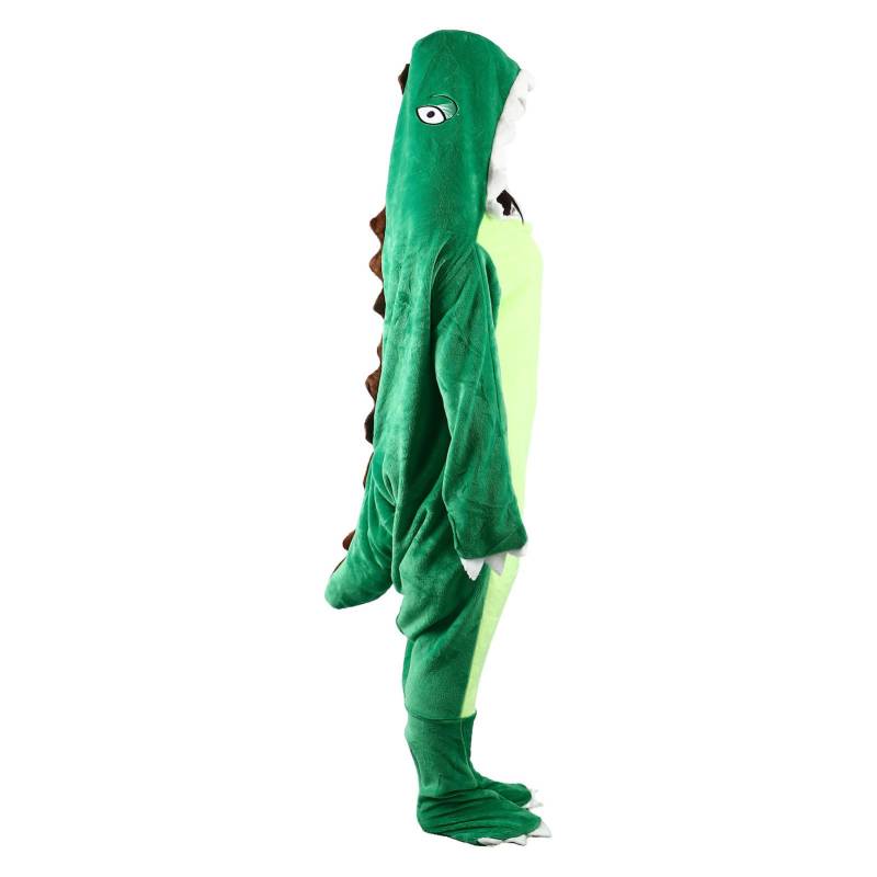 Dinosaurier Bademantel Pyjama Tragbare Dinosaurier Decke Superweiche Dinosaurier Decke Hoodie für Kinder Erwachsene XXL 210cm von Joom DACH