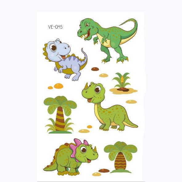 Dinosaurier Tattoo Aufkleber Cartoon Bronzing Gefälschte Temporäre Tattoo Aufkleber für Kinder Junge Mädchen Gesicht Arm Körper Kunst Aufkleber Spielzeug von Joom DACH