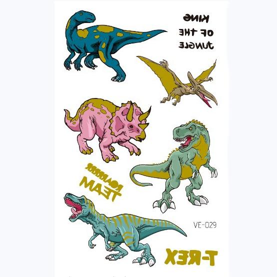 Dinosaurier Tattoo Aufkleber Cartoon Bronzing Gefälschte Temporäre Tattoo Aufkleber für Kinder Junge Mädchen Gesicht Arm Körper Kunst Aufkleber Spielzeug von Joom DACH