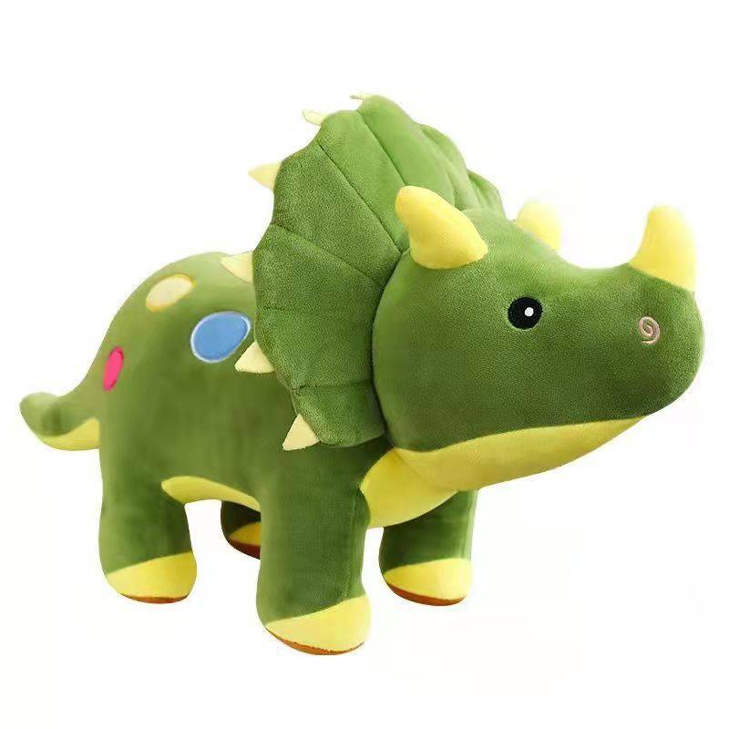 Dinosaurierpuppe Plüschtier Triceratops Puppe 60cm grün von Joom DACH
