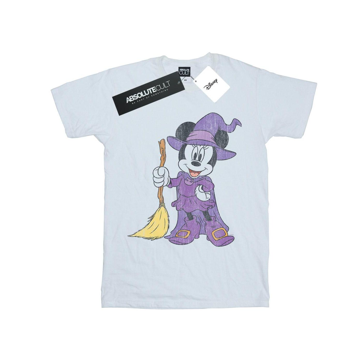 Disney Damen/Damen Minnie Maus Hexe Kostüm Baumwolle Boyfriend T-Shirt M weiß von Joom DACH