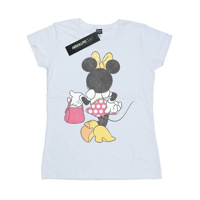 Disney Damen/Damen Minnie Mouse Back Pose Baumwoll-T-Shirt XXL weiß von Joom DACH
