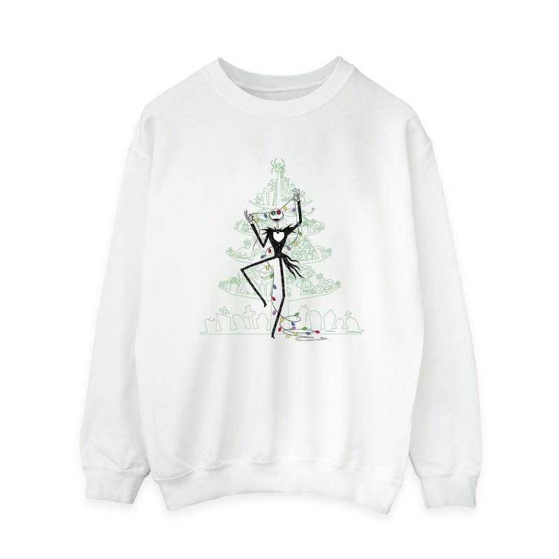 Disney Damen/Damen The Nightmare Before Christmas Tree Grünes Sweatshirt XL weiß von Joom DACH