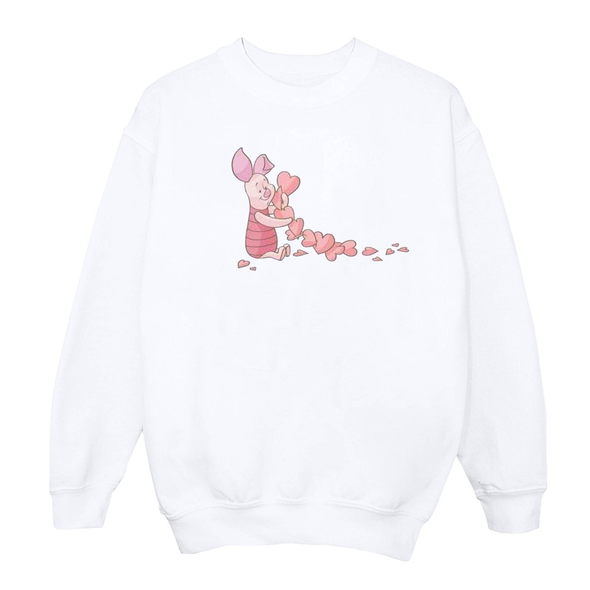 Disney Damen/Damen Winnie The Pooh Ferkel Chain Of Hearts Sweatshirt XL weiß von Joom DACH