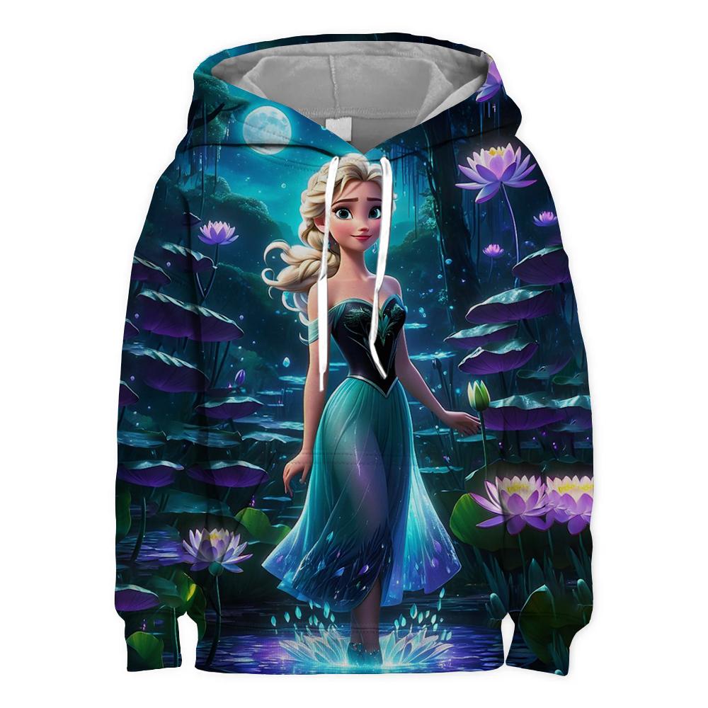 Disney Elsa Prinzessin Sweatshirt Frühling und Herbst Kinder Schneewittchen bedrucktes Sweatshirt Mädchenbekleidung Heißer Verkauf Vorschule 130 von Joom DACH