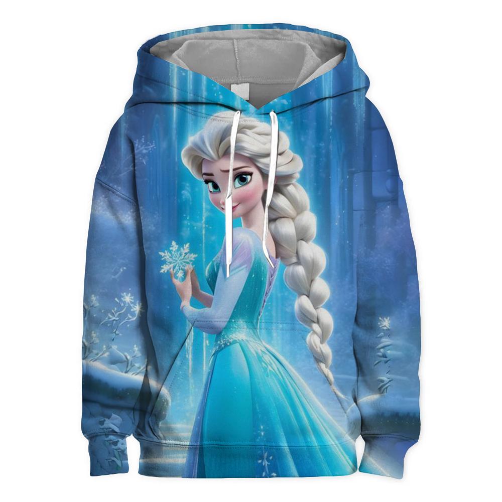 Disney Elsa Prinzessin Sweatshirt Frühling und Herbst Kinder Schneewittchen bedrucktes Sweatshirt Mädchenbekleidung Heißer Verkauf Vorschule 160 von Joom DACH