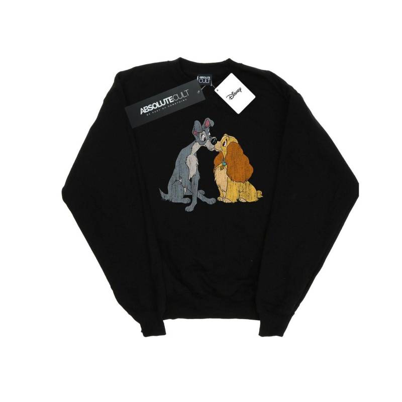 Disney Herren-Sweatshirt „Lady And The Tramp Distressed Kiss“. M schwarz von Joom DACH