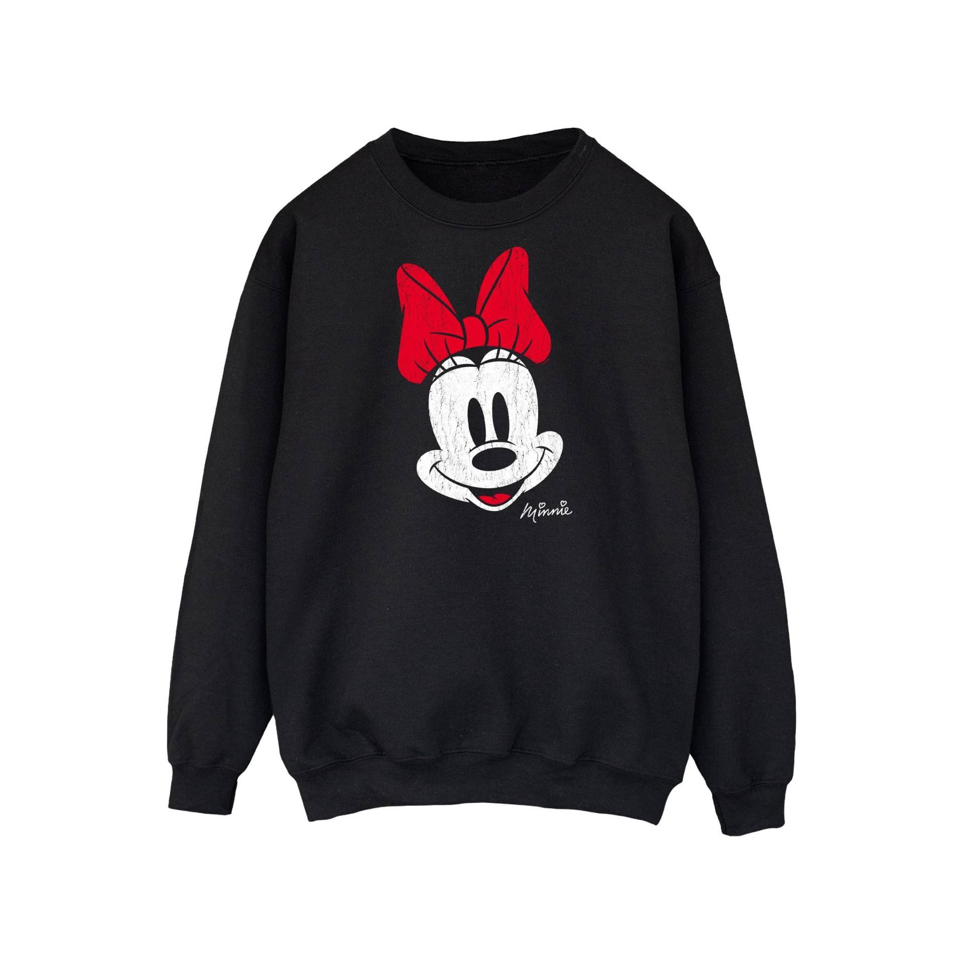 Disney Herren-Sweatshirt „Minnie Mouse Distressed Face“. XXL schwarz von Joom DACH