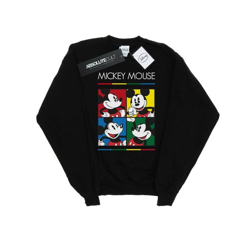 Disney Herren-Sweatshirt mit Mickey-Mouse-Motiv in quadratischer Farbe XL schwarz von Joom DACH