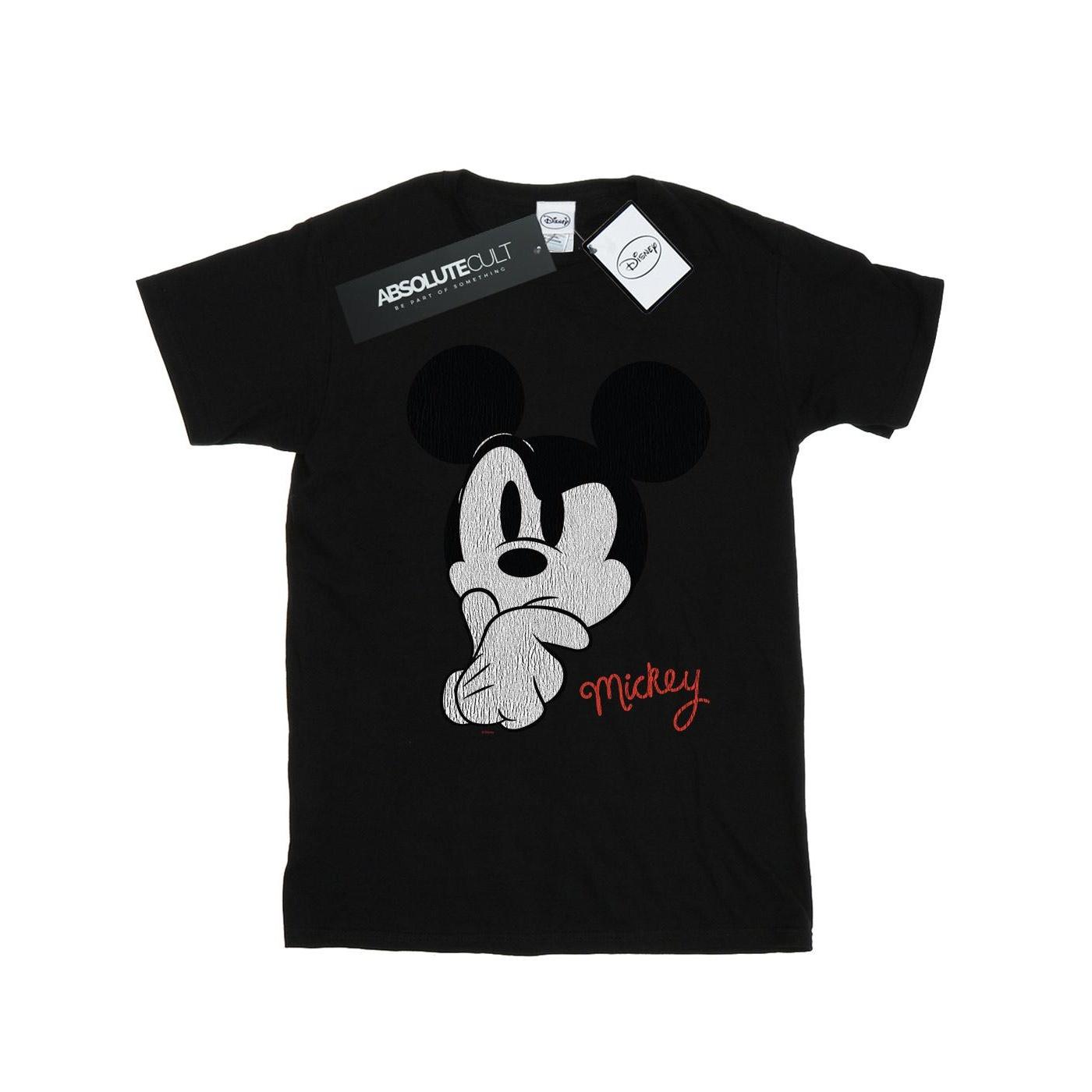 Disney Jungen Mickey Mouse Distressed Ponder T-Shirt 9-11 Years schwarz von Joom DACH