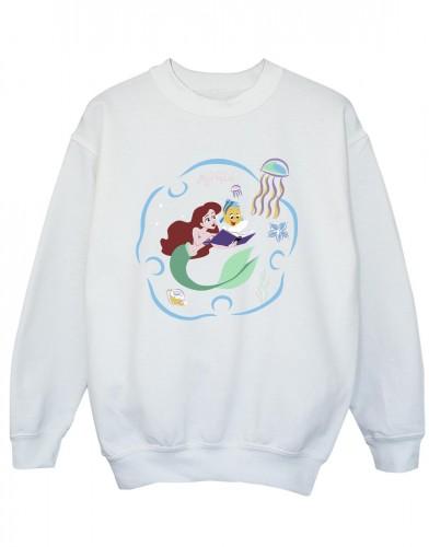 Disney Jungen-Sweatshirt „Die kleine Meerjungfrau, das ein Buch liest“. 5-6 Years weiß von Joom DACH
