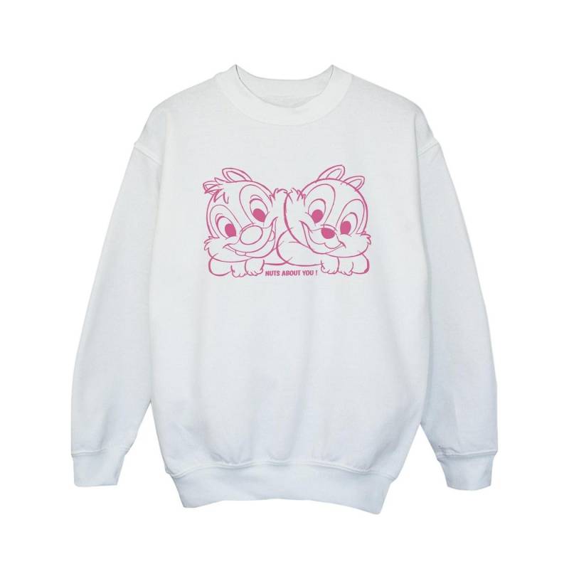 Disney Mädchen Chip n Dale Nuts About You Sweatshirt 7-8 Years weiß von Joom DACH