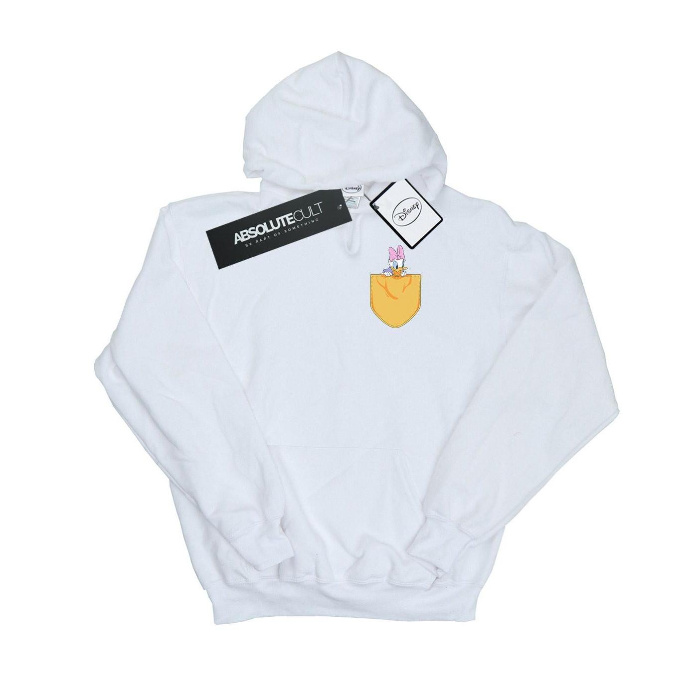 Disney Mädchen Daisy Duck Kapuzenpullover mit künstlichen Taschen 12-13 weiß von Joom DACH