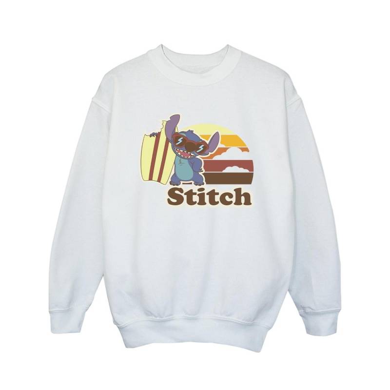 Disney Mädchen Lilo und Stitch Bitten Surfboard Sweatshirt 7-8 Years weiß von Joom DACH