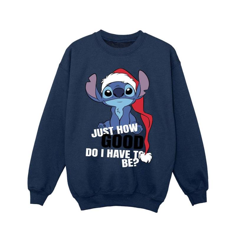 Disney Mädchen Lilo & Stitch Just How Good Sweatshirt 7-8 Years navy blau von Joom DACH