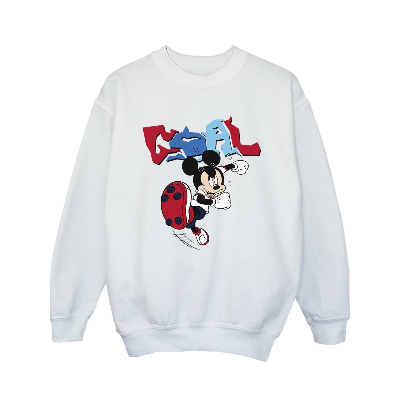 Disney Mädchen Mickey Mouse Goal Striker Pose Sweatshirt 5-6 Years weiß Disney Mädchen Mickey Mouse Goal Striker Pose Sweatshirt 5-6 Years weiß von Joom DACH